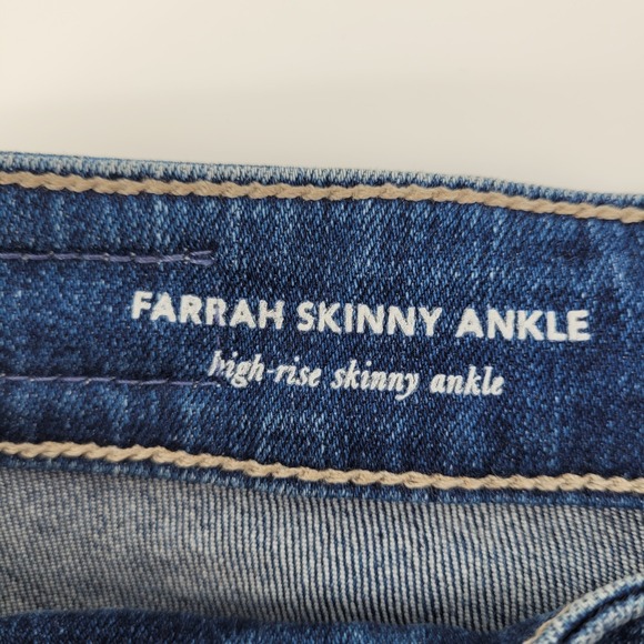 Adriano Goldschmied Farrah Skinny Ankle Jeans Size 27R High Rise Distressed - Picture 2 of 11